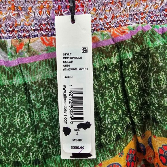 Alice + Olivia Womens 2 Jojo Printed Tiered Ruffle Boho Miniskirt NWT - Picture 8 of 14